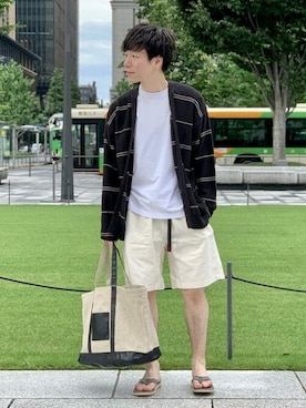 BEAMS LIGHTS Mensさん（メンズ・171cm）の夏コーディネート