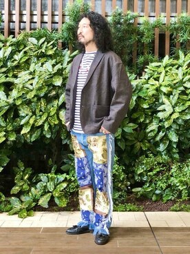 「PENDLETON（ペンドルトン）のアイテム（テーラードジャケット）」を使った、BEAMS LIGHTS Mensさん（メンズ・169cm）の秋コーディネート