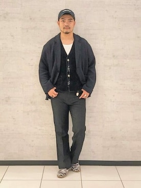 「Wrangler」｜「アイテム（その他アウター）」を使った、BEAMS LIGHTS Mensさん（メンズ・176cm）の秋コーディネート