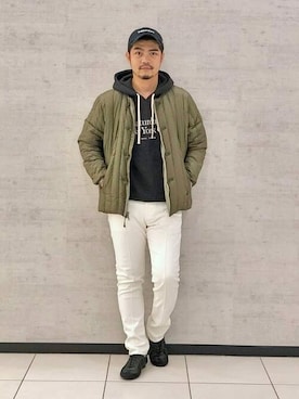 「BEAMS LIGHTS」｜「アイテム（ダウンジャケット/コート）」を使った、BEAMS LIGHTS Mensさん（メンズ・176cm）の秋コーディネート