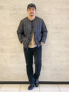 「BEAMS LIGHTS」｜「アイテム（ダウンジャケット/コート）」を使った、BEAMS LIGHTS Mensさん（メンズ・176cm）の秋コーディネート