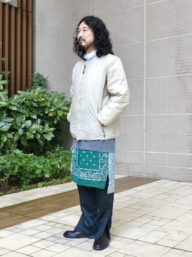 「BEAMS LIGHTS」｜「アイテム（ダウンジャケット/コート）」を使った、BEAMS LIGHTS Mensさん（メンズ・169cm）の秋コーディネート