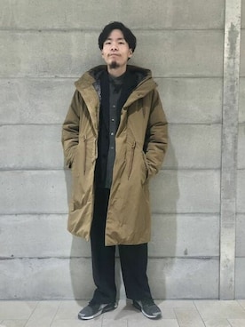 「BEAMS LIGHTS」｜「アイテム（ダウンジャケット/コート）」を使った、BEAMS LIGHTS Mensさん（メンズ・176cm）の冬コーディネート