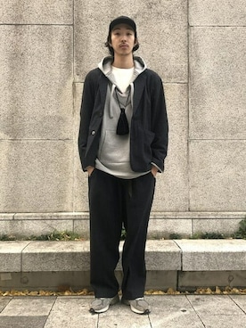 「BEAMS LIGHTS」｜「アイテム（帽子）」を使った、BEAMS LIGHTS Mensさん（メンズ・183cm）の秋コーディネート
