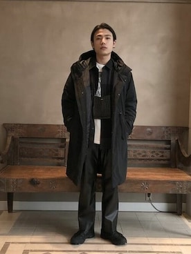 「BEAMS LIGHTS」｜「アイテム（ダウンジャケット/コート）」を使った、BEAMS LIGHTS Mensさん（メンズ・177cm）の冬コーディネート