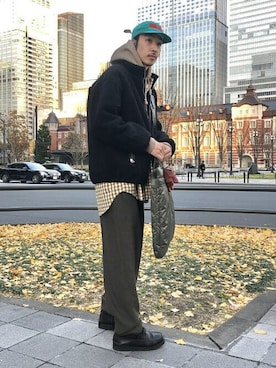 「BEAMS LIGHTS」｜「アイテム（ブルゾン）」を使った、BEAMS LIGHTS Mensさん（メンズ・183cm）の冬コーディネート