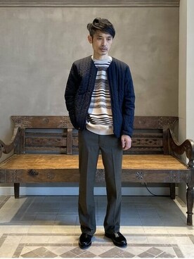 「BEAMS LIGHTS」｜「アイテム（ダウンジャケット/コート）」を使った、BEAMS LIGHTS Mensさん（メンズ・176cm）の冬コーディネート