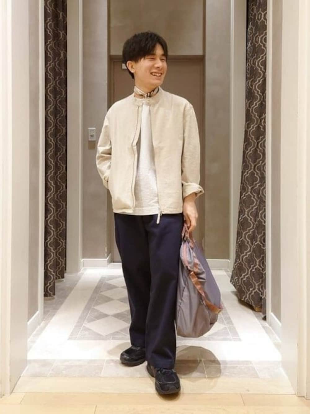 BEAMS LIGHTS リネン シングルライダースジャケット BEAMS LIGHTS（ビームスライツ）の「BEAMS LIGHTS / リネン シングル