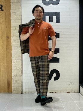 「LACOSTE」｜「アイテム（セットアップ）」を使った、BEAMS LIGHTS Mensさん（メンズ・169cm）の春コーディネート