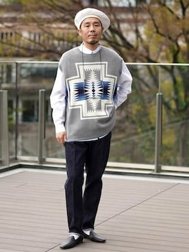 「ART BROWN（アートブラウン）のアイテム」を使った、BEAMS LIGHTS Mensさん（メンズ・176cm）の春コーディネート