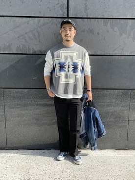 「PENDLETON（ペンドルトン）のアイテム（ベスト）」を使った、BEAMS LIGHTS Mensさん（メンズ・176cm）の春コーディネート