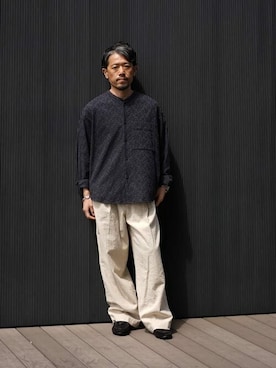 「CROWN（クラウン）のアイテム（ローファー）」を使った、BEAMS LIGHTS Mensさん（メンズ・174cm）の春コーディネート