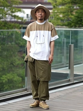 「WOOLRICH（ウールリッチ）のアイテム（ジャケット/アウター）」を使った、BEAMS LIGHTS Mensさん（メンズ・176cm）の夏コーディネート