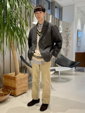 BEAMS LIGHTS Mensさん（メンズ・167cm）の冬コーディネート