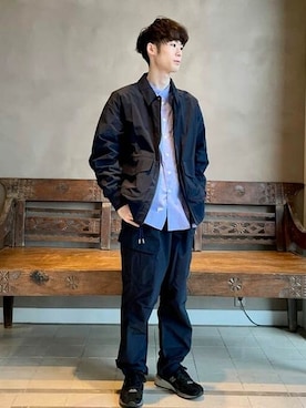 「BEAMS LIGHTS（ビームスライツ）のアイテム（ブルゾン）」を使った、BEAMS LIGHTS Mensさん（メンズ・167cm）の冬コーディネート