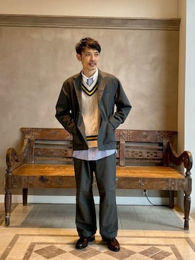 BEAMS LIGHTS Mensさん（メンズ・177cm）の冬コーディネート