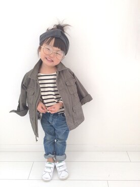 hina☆himaさん（キッズ・90cm）の冬コーディネート