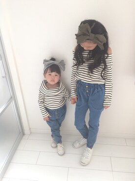 hina☆himaさん（キッズ・130cm）の春コーディネート