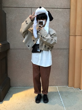「ユニバ」｜「アイテム（その他）」を使った、machamachaharuさん（メンズ・164cm）の秋コーディネート