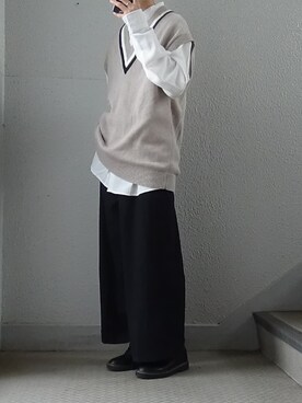 「HusHusH（ハッシュアッシュ）のアイテム」を使った、machamachaharuさん（メンズ・164cm）の冬コーディネート