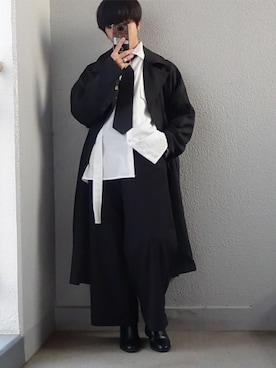 「HusHusH（ハッシュアッシュ）のアイテム」を使った、machamachaharuさん（メンズ・164cm）の冬コーディネート