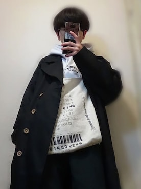 「DOOPZ（ドープス）のアイテム（スラックス）」を使った、machamachaharuさん（メンズ・164cm）の冬コーディネート