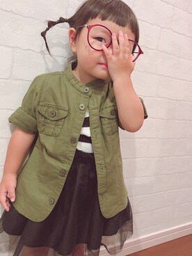 「アイテム（スカート）」を使った、ちょぴまるさん（キッズ・90cm）の春コーディネート