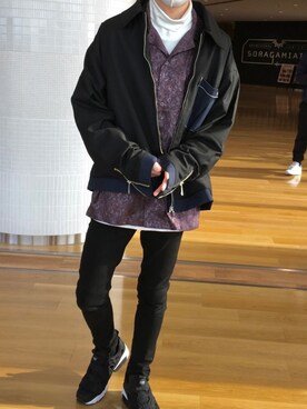 「UNIQLO（ユニクロ）のウルトラストレッチジーンズ（デニムパンツ）」を使った、K_Bさん（メンズ・162cm・20代）の冬コーディネート