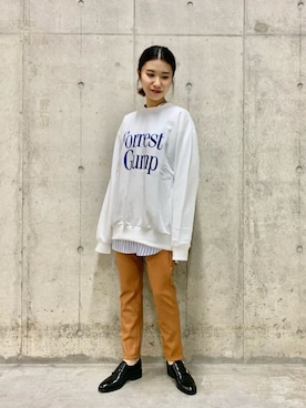 「モンクシューズ」｜アサミさん（レディース・163cm）の秋コーディネート
