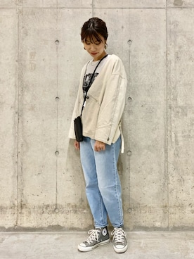 「Moname（モナーム）のアイテム（ジャケット/アウター）」を使った、アサミさん（レディース・163cm）の冬コーディネート