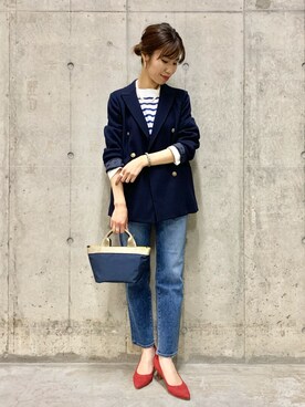 「Moname（モナーム）のアイテム（パンツ）」を使った、アサミさん（レディース・163cm）の冬コーディネート