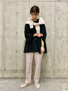 「スタッフセンバツ」｜「アイテム（バレエシューズ）」を使った、アサミさん（レディース・163cm）の冬コーディネート