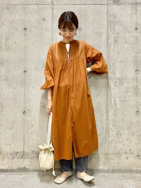 「Moname（モナーム）のアイテム（パンツ）」を使った、アサミさん（レディース・163cm）の春コーディネート