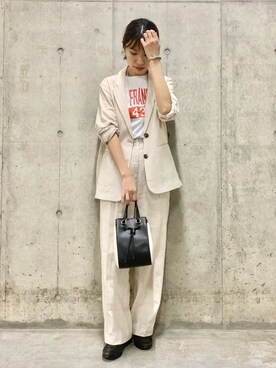 「URBAN RESEARCH Sonny Label（アーバンリサーチサニーレーベル）のアイテム（テーラードジャケット）」を使った、アサミさん（レディース・163cm）の春コーディネート