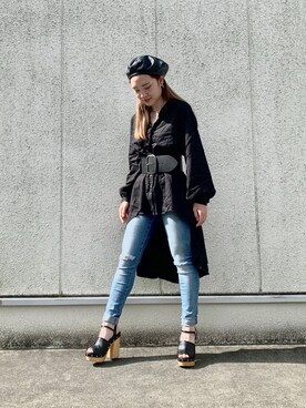 「秋のマイ旬スタイル」｜「アイテム（ハンチング/ベレー帽）」を使った、MIREIさん（レディース・152cm）の秋コーディネート