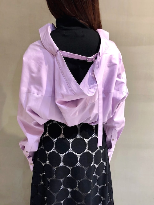 【美品】ルシェルブルー　ビッグドットレース　フレアスカート　黒　ペチコート付　S 中古】ルシェルブルー LE CIEL BLEU レイヤードットフレア
