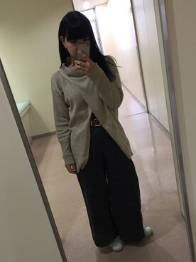 「デカピアス」｜あさみさん（レディース・157cm）の冬コーディネート