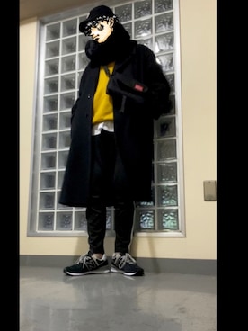 「KANGOL（カンゴール）のアイテム（パンツ）」を使った、フェイさん（メンズ・178cm）の冬コーディネート