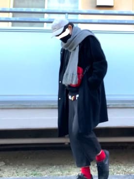 「PONY（ポニー）のアイテム」を使った、フェイさん（メンズ・178cm）の冬コーディネート