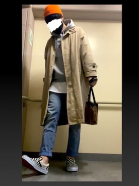 「JUNRED（ジュンレッド）のアイテム（ショルダーバッグ）」を使った、フェイさん（メンズ・178cm）の冬コーディネート