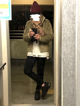 「T&C（タウン＆カントリー）のアイテム（ジャケット/アウター）」を使った、フェイさん（メンズ・178cm）の冬コーディネート