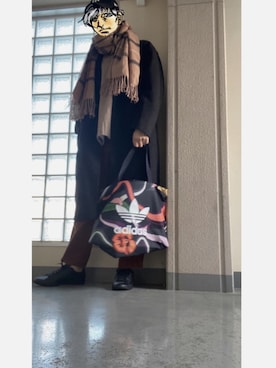 「MONKEY TIME（モンキータイム）のアイテム（チェスターコート）」を使った、フェイさん（メンズ・178cm）の秋コーディネート