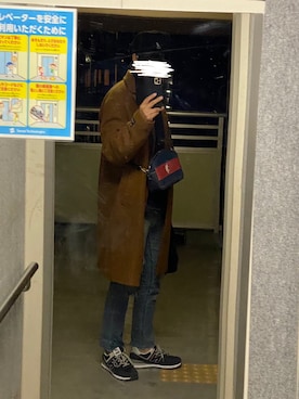 「SENSE OF PLACE by URBAN RESEARCH（センスオブプレイスバイアーバンリサーチ）のアイテム（チェスターコート）」を使った、フェイさん（メンズ・178cm）の冬コーディネート