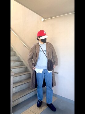 「Montley（モーレー）のアイテム」を使った、フェイさん（メンズ・178cm）の冬コーディネート