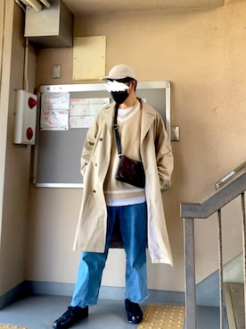 「BASQUE magenta（バスクマゼンタ）のアイテム（ベスト）」を使った、フェイさん（メンズ・178cm）の春コーディネート