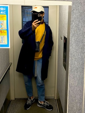 「WEGO（ウィゴー）のアイテム（チェスターコート）」を使った、フェイさん（メンズ・178cm）の春コーディネート