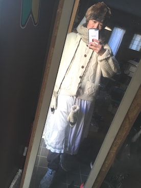 「YEAH RIGHT!!（イェーライト）のアイテム」を使った、chokukoさん（レディース・159cm）の冬コーディネート