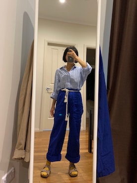 「TOAST（トースト）のアイテム」を使った、Echo Zhaoさん（レディース・153cm）の冬コーディネート