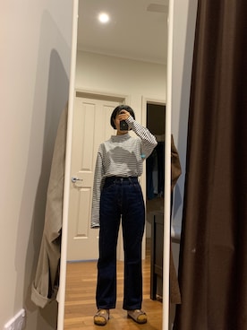 「リーバイス」｜Echo Zhaoさん（レディース・153cm）の春コーディネート