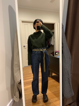 「リーバイス」｜Echo Zhaoさん（レディース・153cm）の春コーディネート